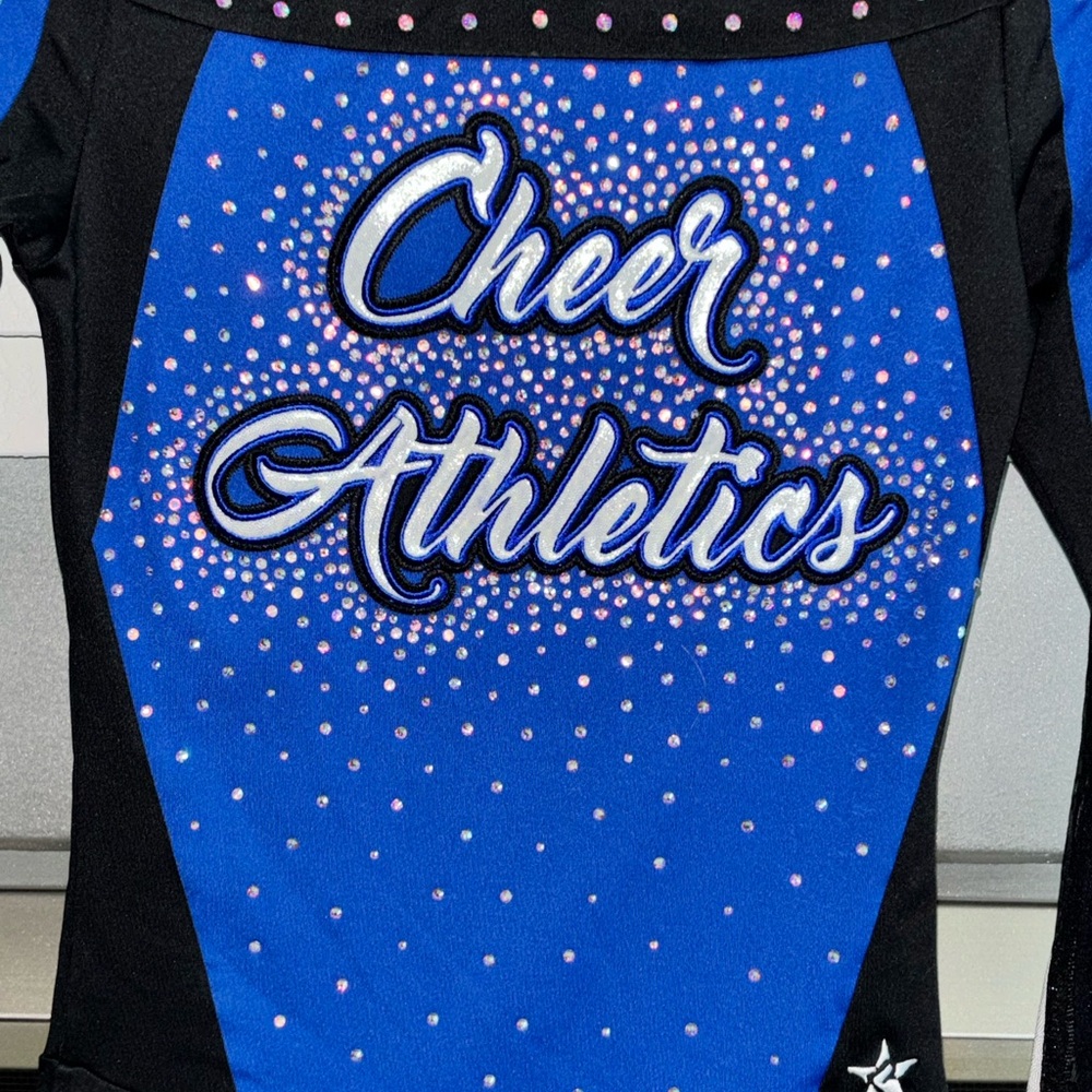 REBEL Cheer Athletics Blue Black Cheerleading Uniform AXS - Picture 3 of 12
